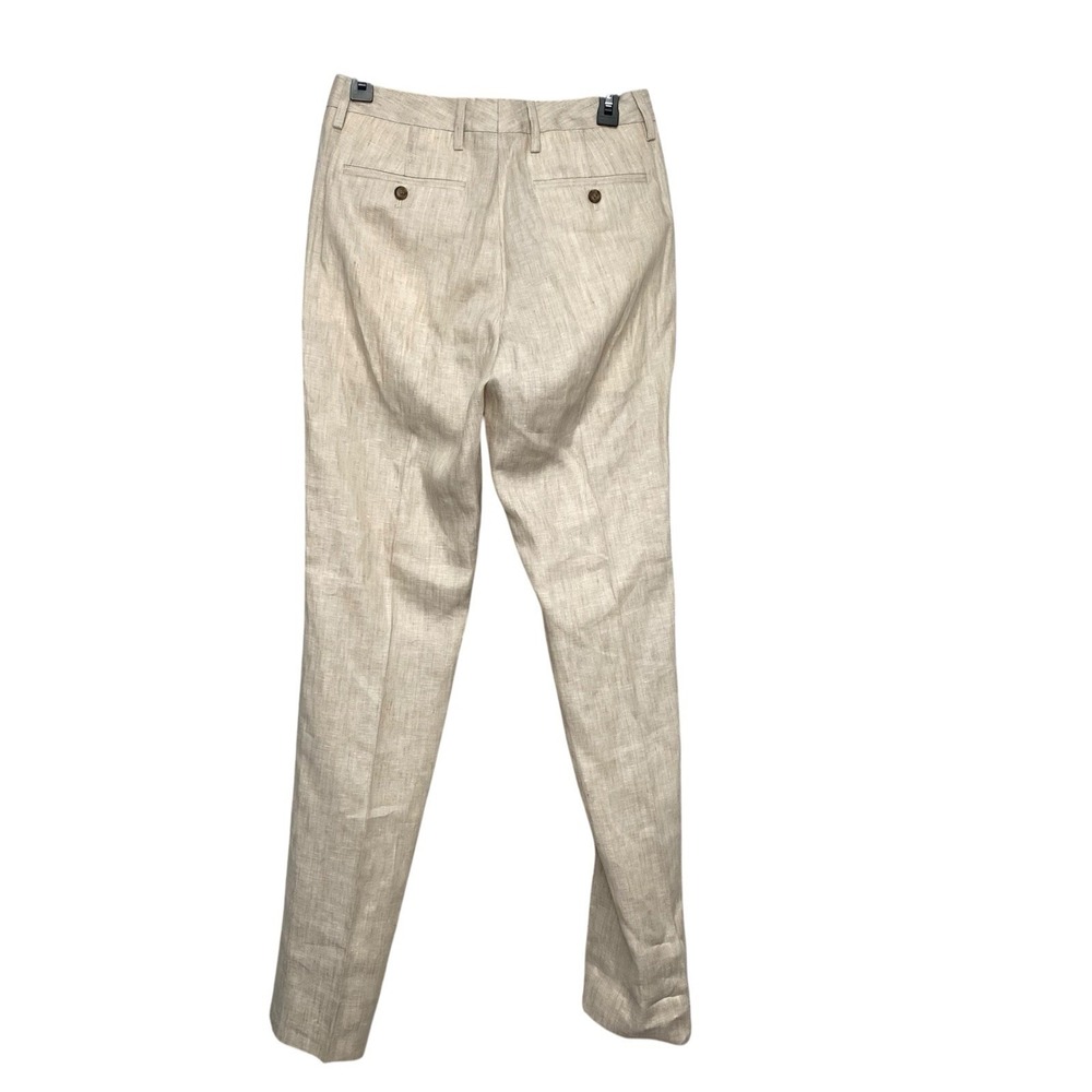 Bonobos Linen Pants 29x34 Slim Guabello Legend Flat Front Ivory Beige - Picture 3 of 16